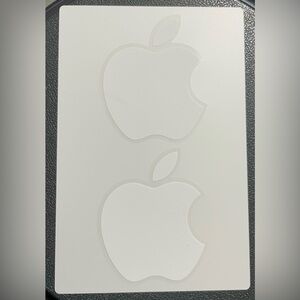 NWOT Apple White Logo Stickers